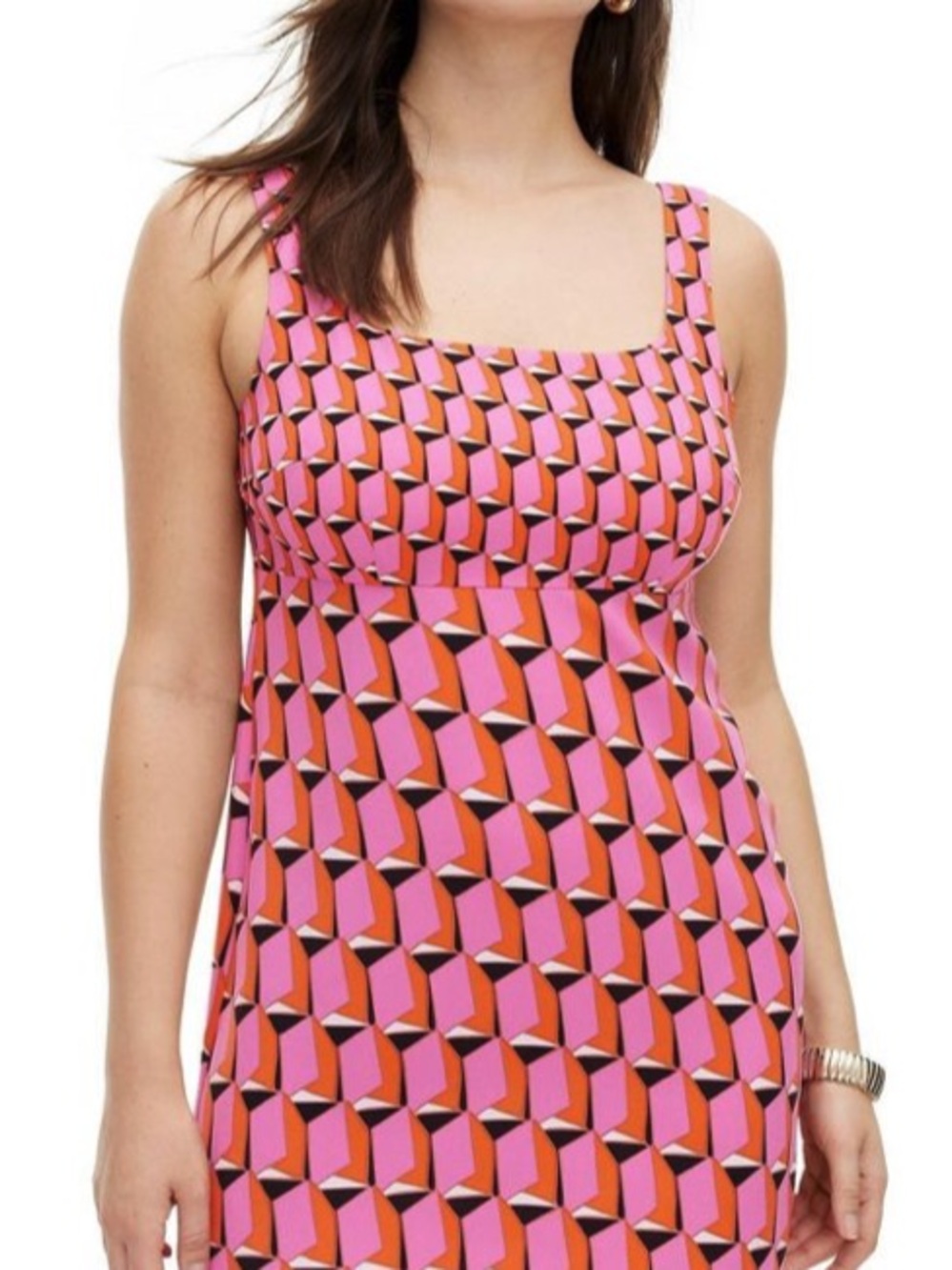 Diane Von Furstenberg Pink & Orange Geometric Mini Dress for Target